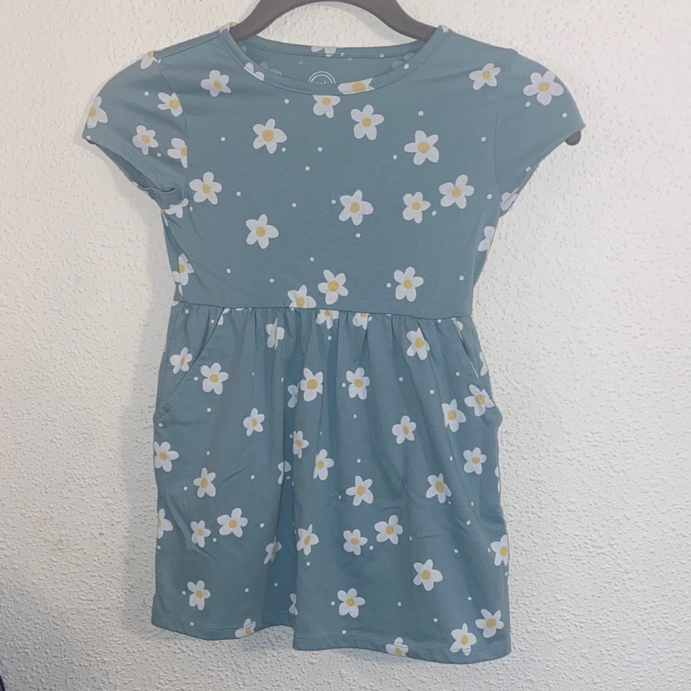 Floral Blue Kids Dress